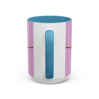 Hazel Hex Pink Accent Mug by CreepyCrafts.boo