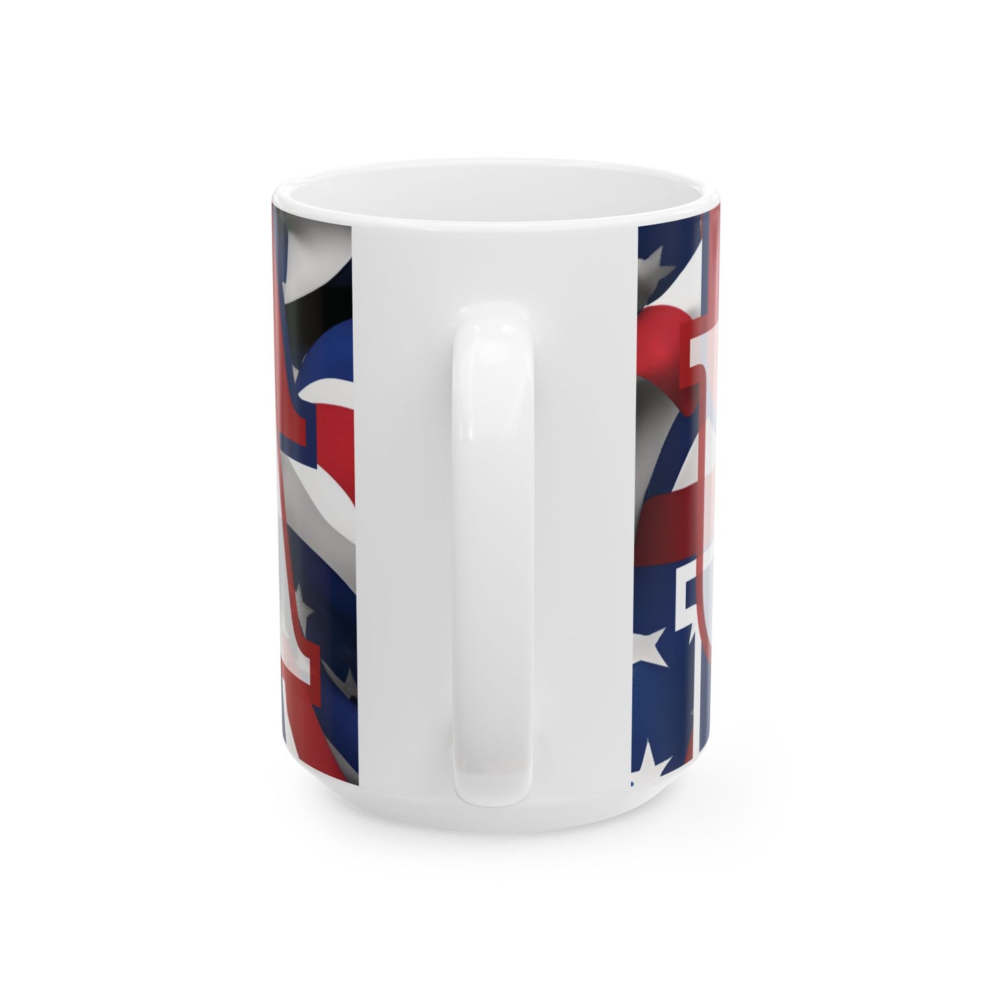 USA! USA! USA White font Patriot White Mug by cypherpunkgear.com