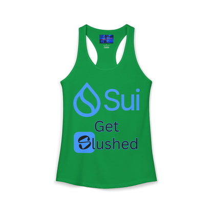 Sui: Get Slushed Women's Racerback Tank Top by cypherpunkgear.com