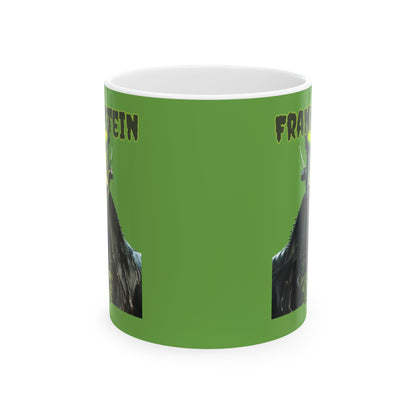Frankenstein Lives Green Mug by CreepyCrafts.boo