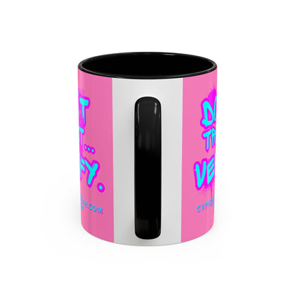Don't Trust...Verify. Light Pink Accent Mug by cypherpunkgear.com