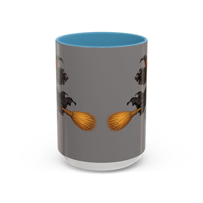 Velvet Vex Grey Accent Mug by CreepyCrafts.boo