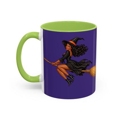 Velvet Vex Purple Accent Mug by CreepyCrafts.boo