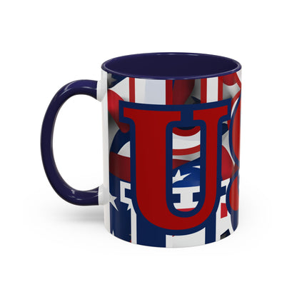 USA! USA! USA RDfont Patriot Accent Mug by cypherpunkgear