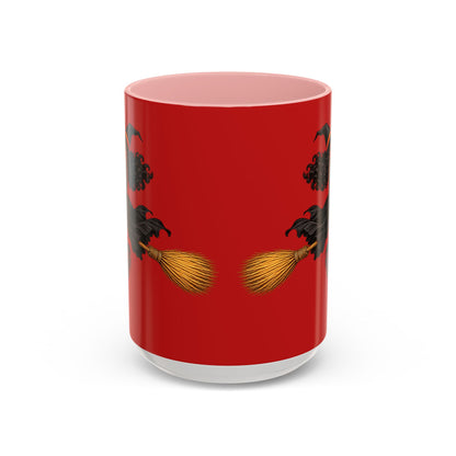 Velvet Vex Red Accent Mug by CreepyCrafts.boo