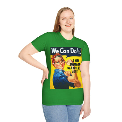 I Am Woman Watch Me Vote Rosie DKcolors Unisex T-Shirt by cypherpunkgear.com
