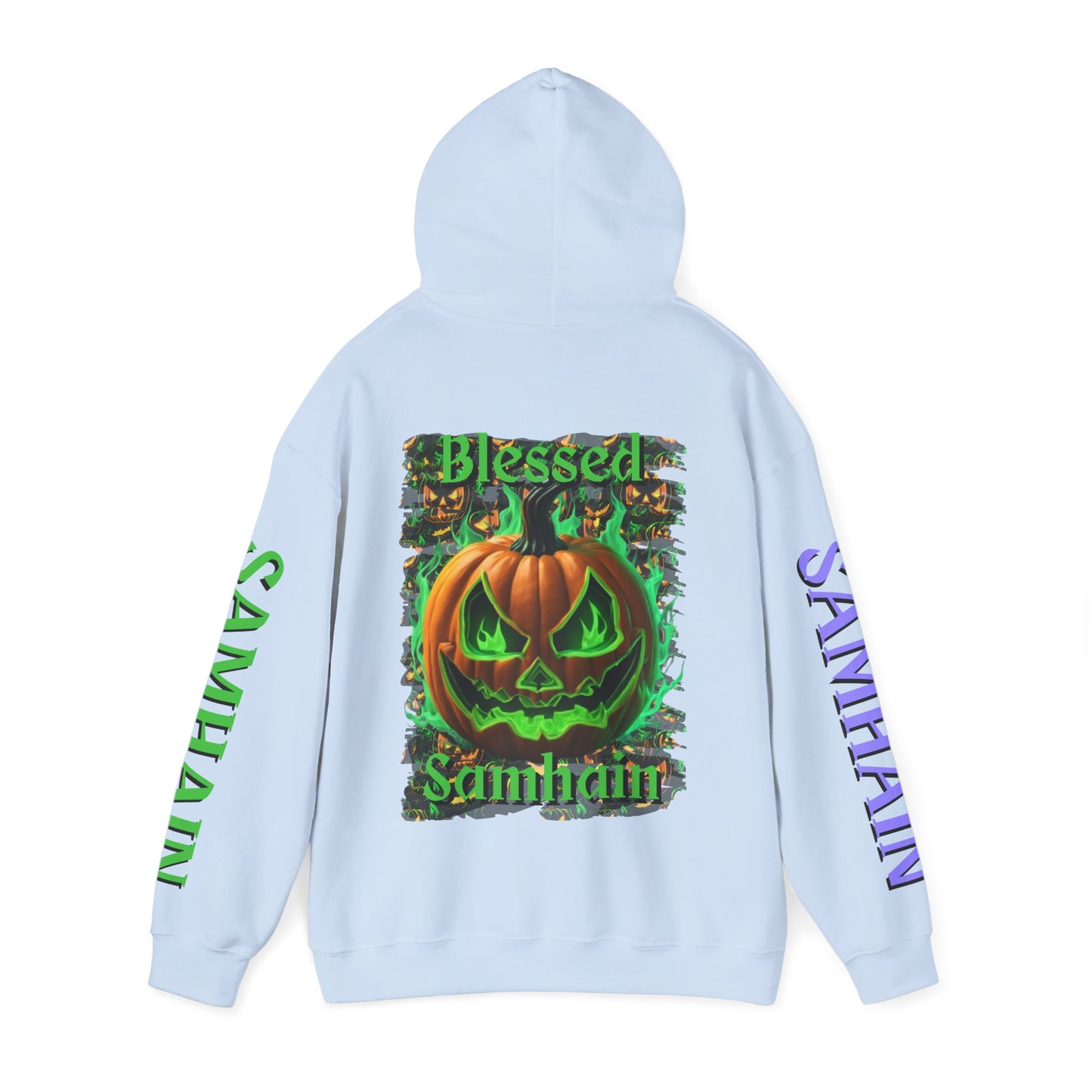 Blessed Samhain Green Jack Hoodie Unisex Hooded Sweatshirt by CreepyCrafts.boo