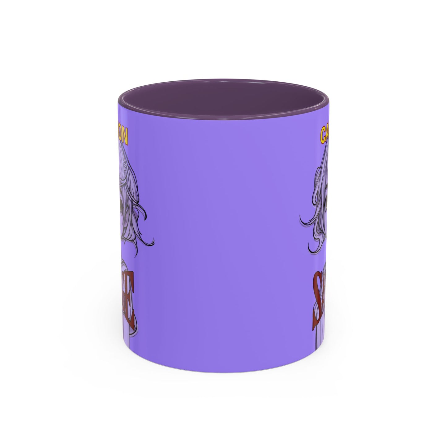 Caution, Savage Light Purple Accent Mug by cypherpunkgear.com