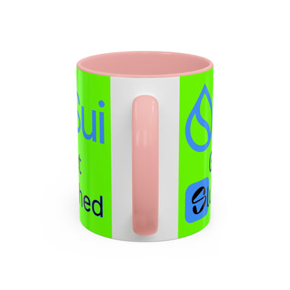 Sui: Get Slushed Green Accent Mug by cypherpunkgear.com