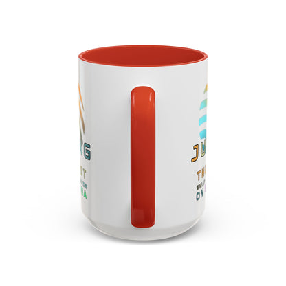 Jupiter (JUP) the best aggregator on Solana White Accent Mug by cypherpunkgear.com