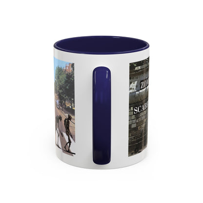 2-sided, Scabby Road White Accent Mug by CreepyCrafts.boo