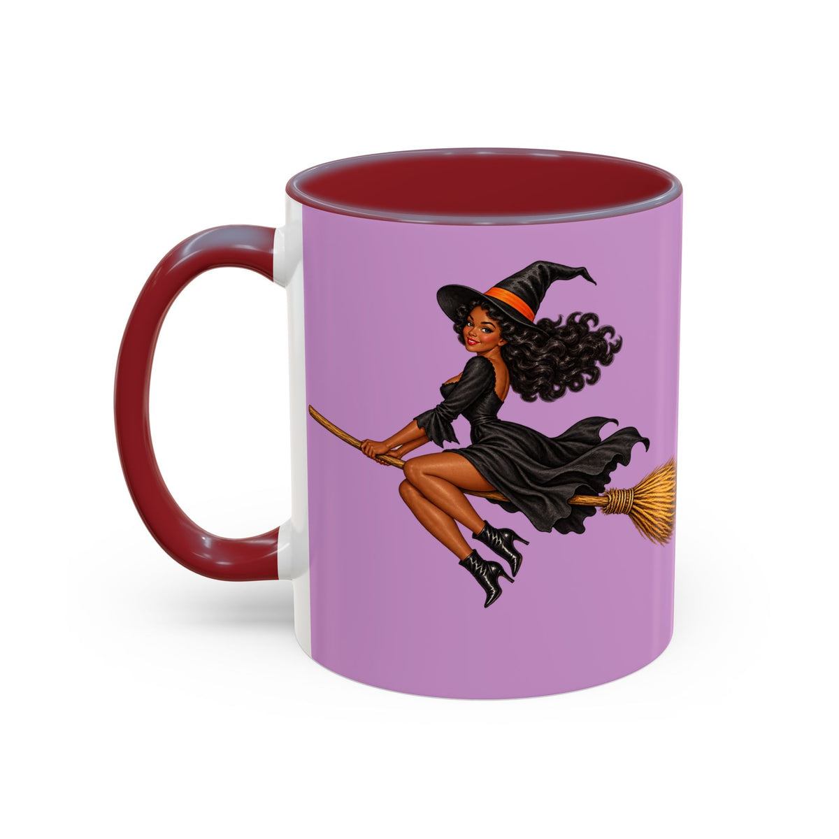Velvet Vex Pink Accent Mug by CreepyCrafts.boo