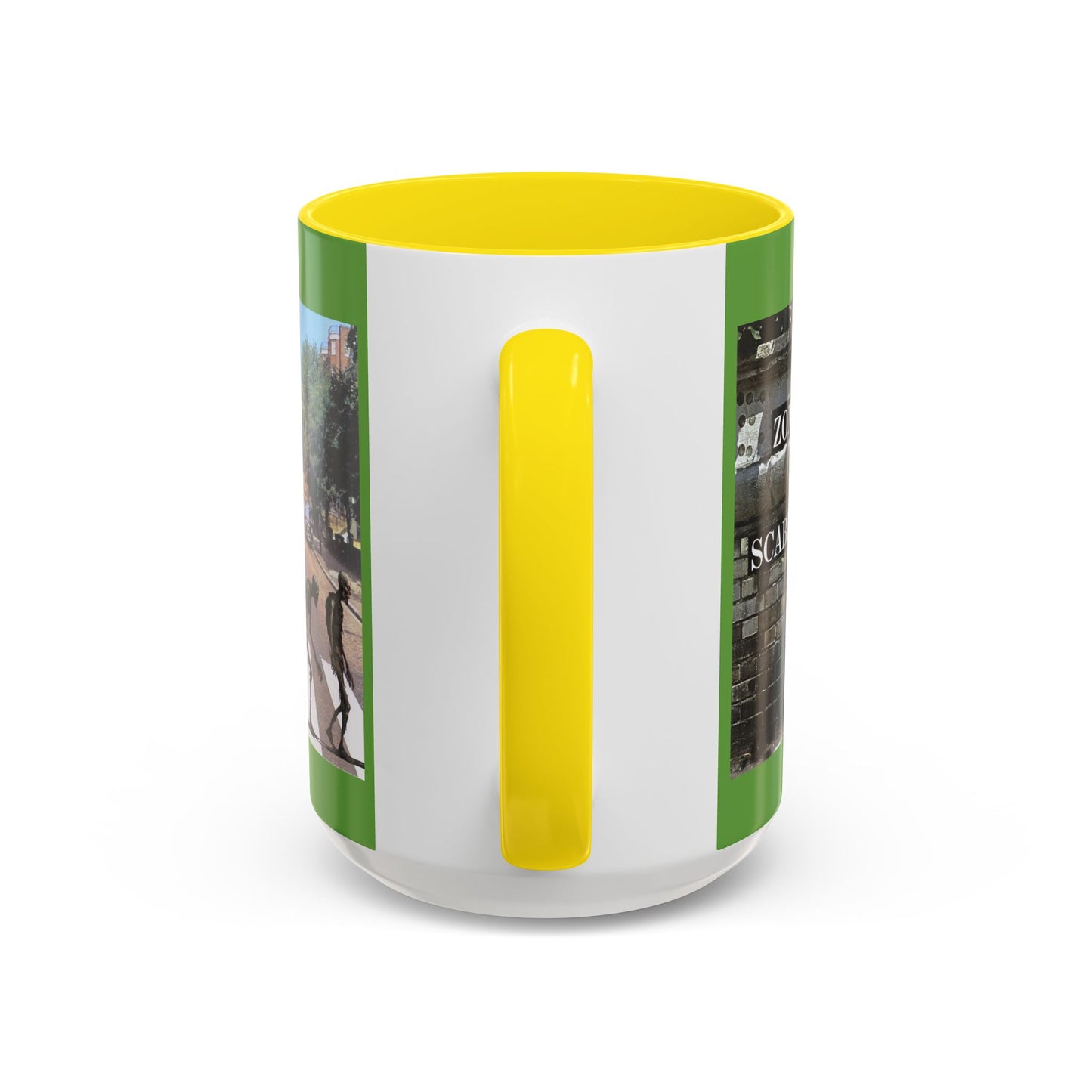 2-sided, Scabby Road Green Accent Mug by CreepyCrafts.boo