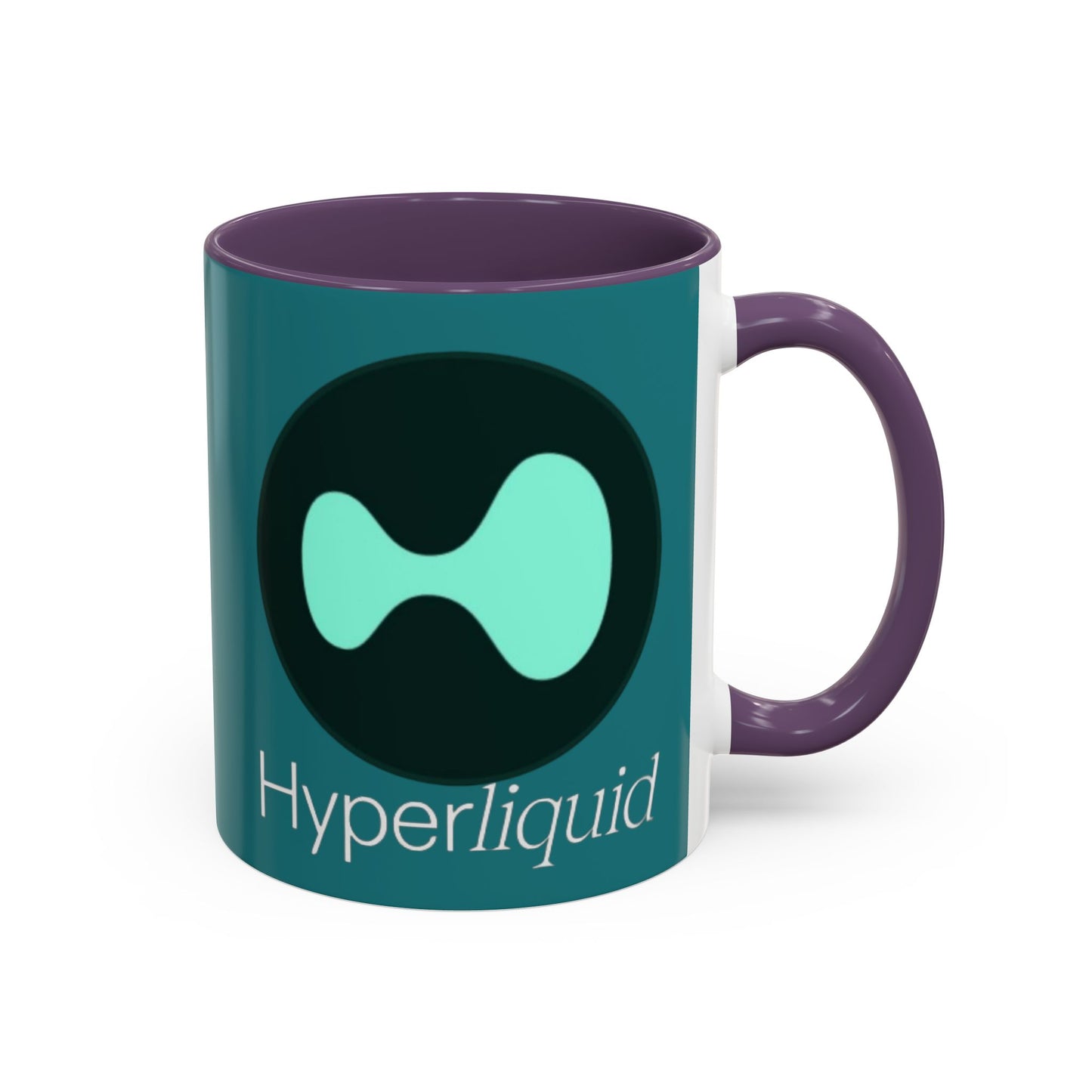 Hyperliquid White font Hyperliquid Accent Mug by cypherpunkgear.com