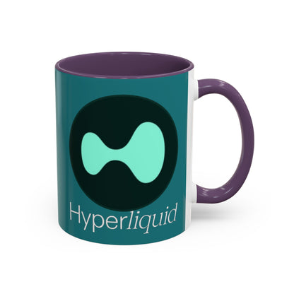 Hyperliquid White font Hyperliquid Accent Mug by cypherpunkgear.com