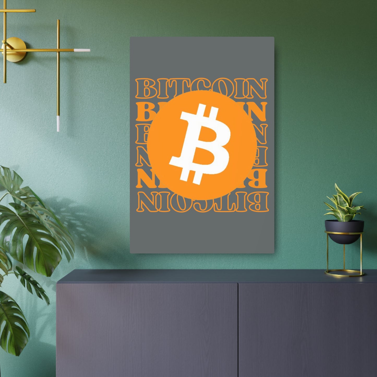 Bitcoin Bitcoin Bitcoin (BTC) Metal Art Sign by cypherpunkgear