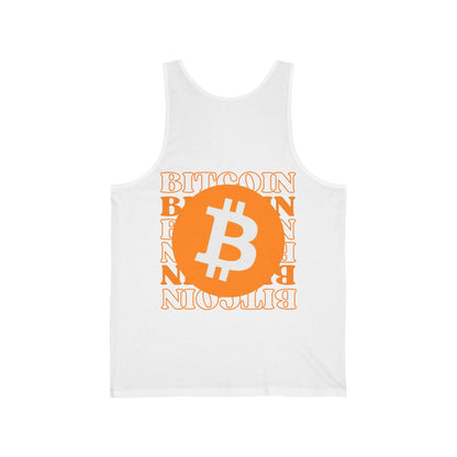 2-sided, Bitcoin, Bitcoin, Bitcoin (BTC) Unisex Jersey Tank Top by cypherpunkgear.com
