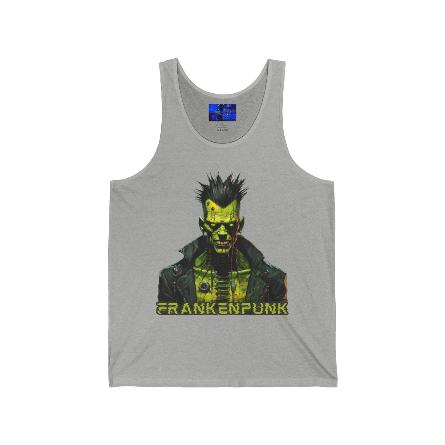 Frankenpunk Unisex Jersey Tank Top by cypherpunkgear