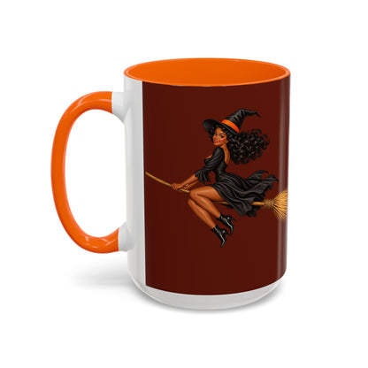 Velvet Vex Brown Accent Mug by CreepyCrafts.boo