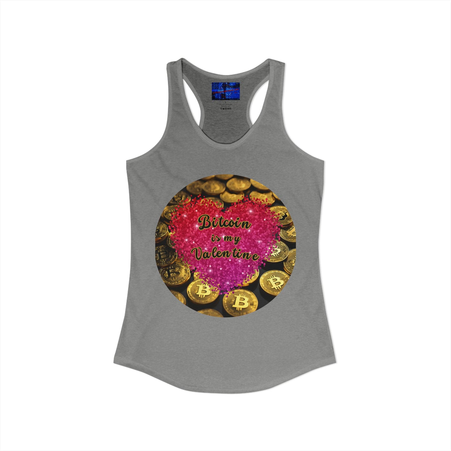 Bitcoin is My Valentine Women's Racerback Tank Top by cypherpunkgear.com