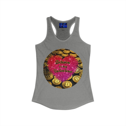 Bitcoin is My Valentine Women's Racerback Tank Top by cypherpunkgear.com