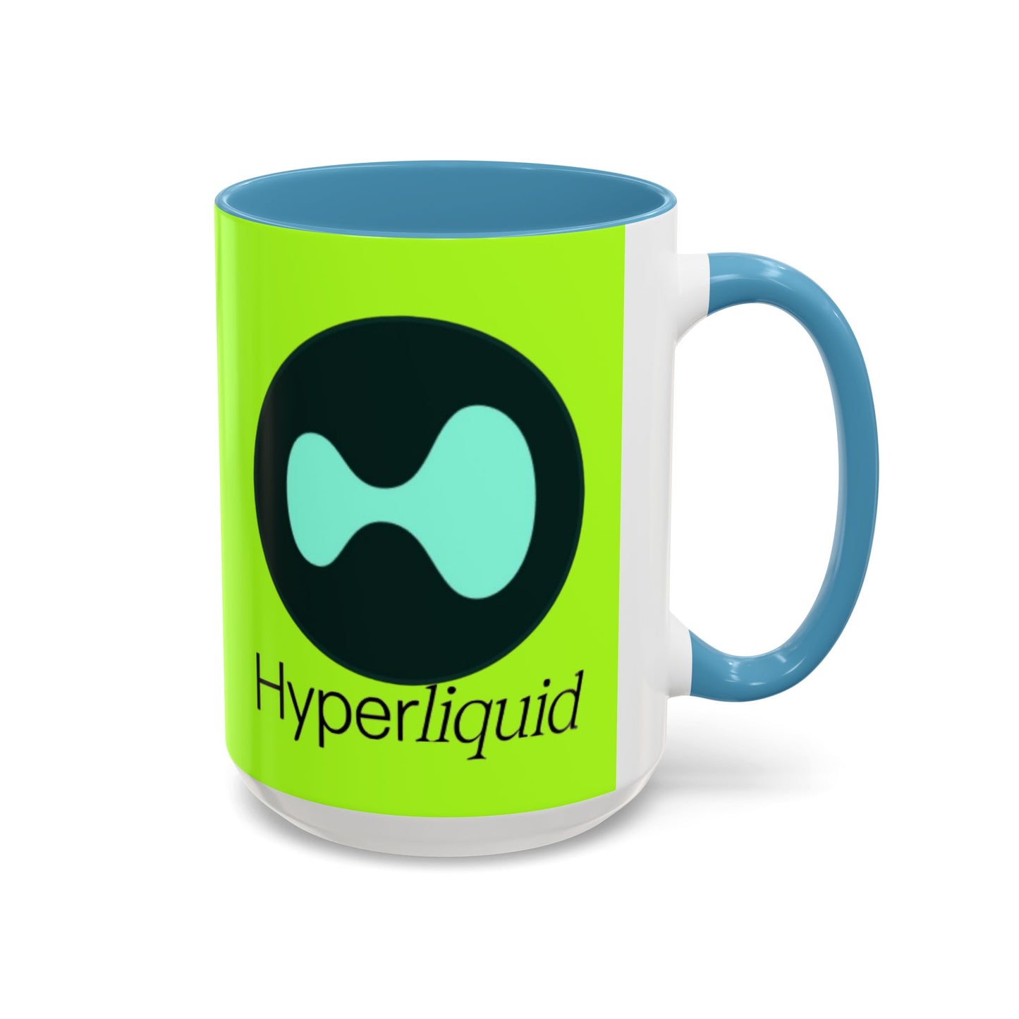 Hyperliquid Black font Green Accent Mug by cypherpunkgear.com