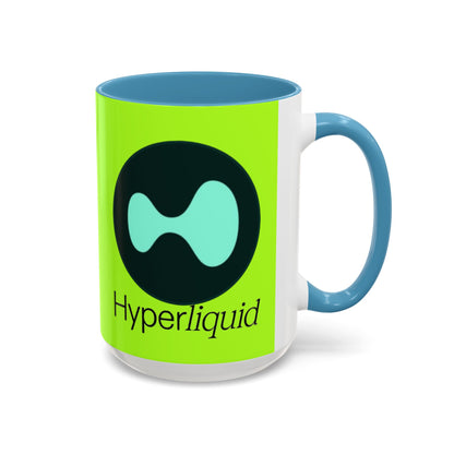 Hyperliquid Black font Green Accent Mug by cypherpunkgear.com
