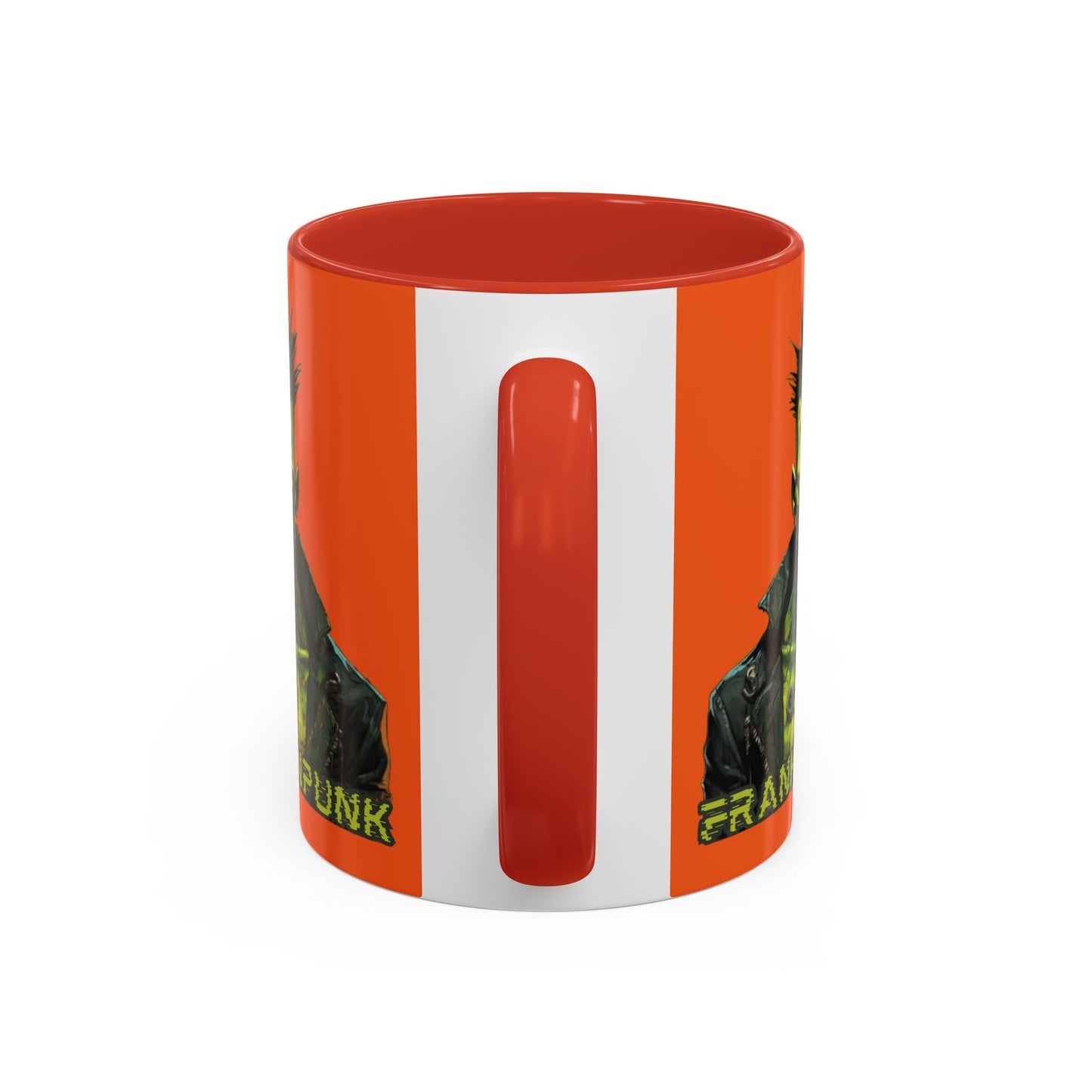 Frankenpunk Orange Accent Mug by CreepyCrafts.boo