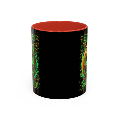 Blessed Samhain Green Jack Black Accent Mug by CreepyCrafts.boo
