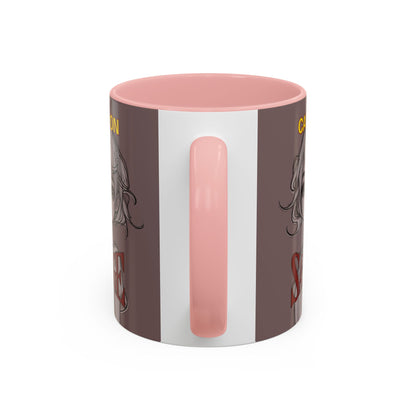 Caution, Savage Grey Accent Mug by cypherpunkgear.com