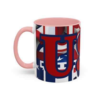 USA! USA! USA RDfont Patriot Accent Mug by cypherpunkgear