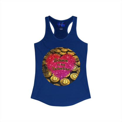 Bitcoin is My Valentine Women's Racerback Tank Top by cypherpunkgear.com
