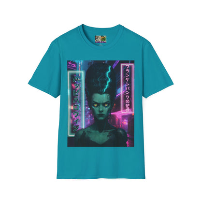 Bride of Frankenpunk Dark colors Unisex T-Shirt by CreepyCrafts.boo