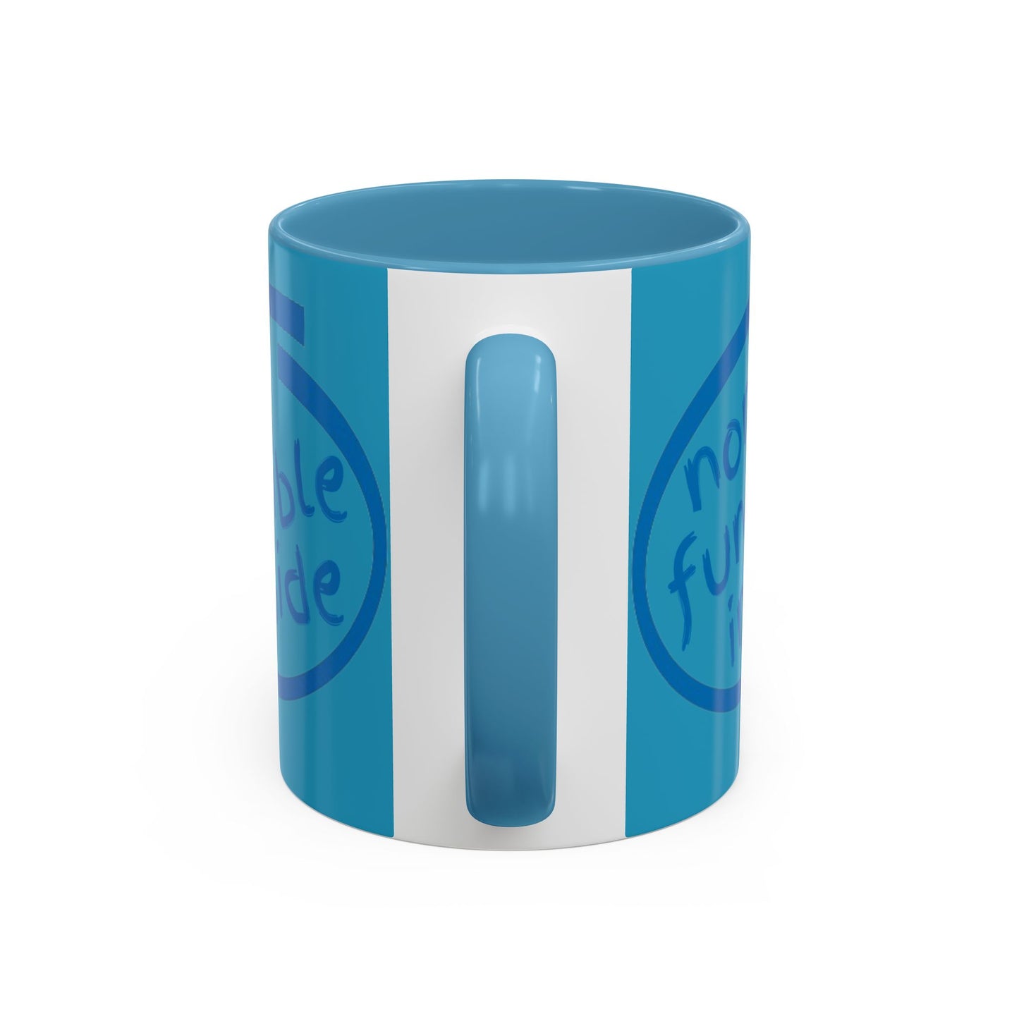 Non-Fungible Inside Turquoise Accent Mug by cypherpunkgear.com