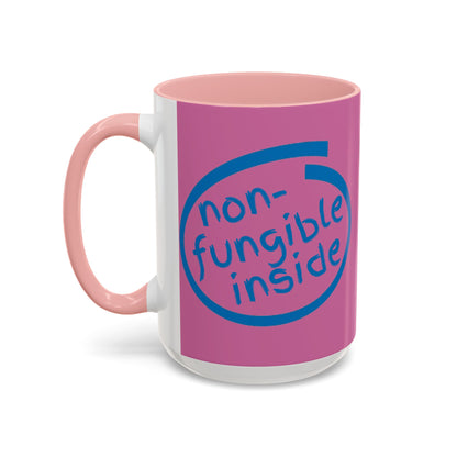 Non-Fungible Inside Pink Accent Mug by cypherpunkgear.com