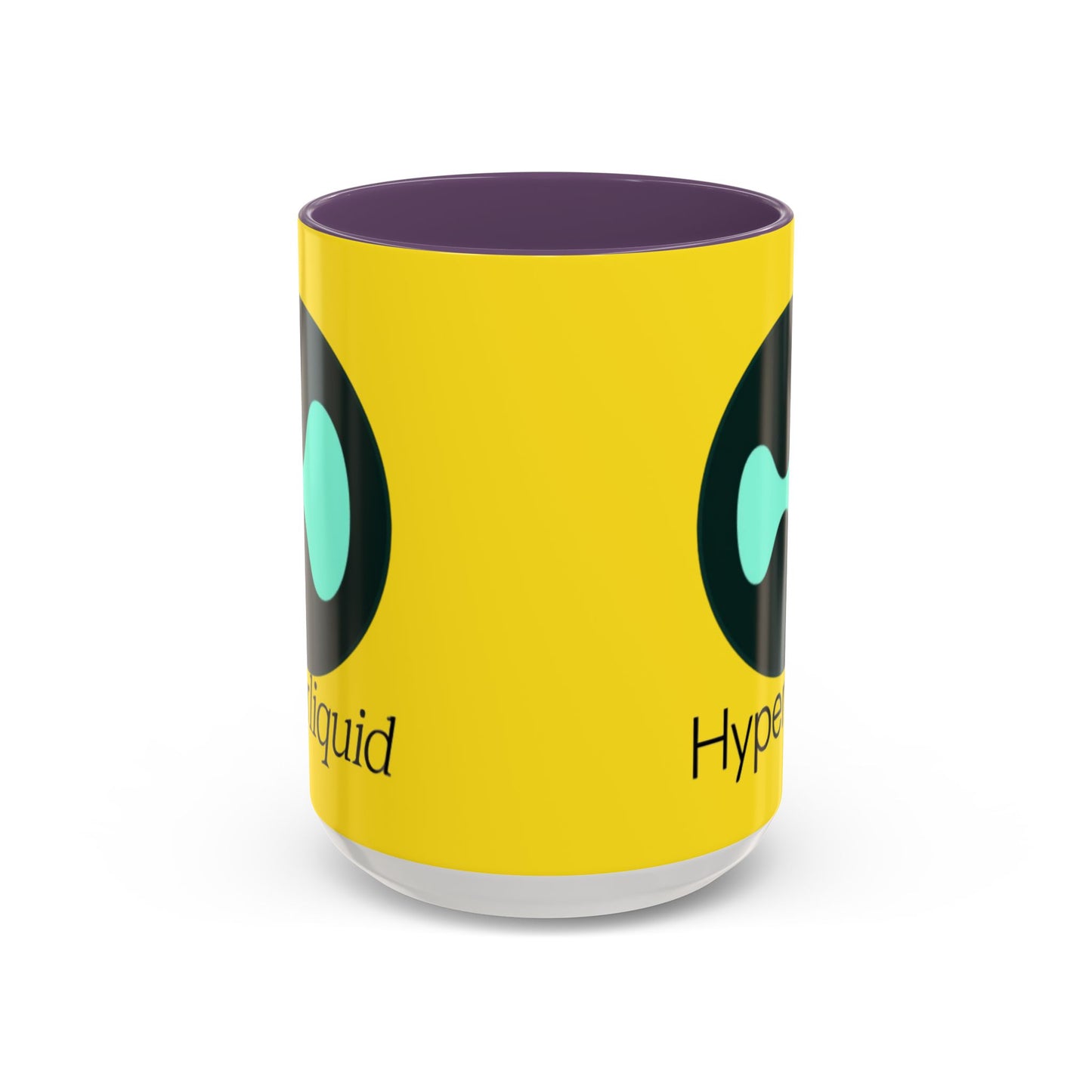 Hyperliquid Black font Yellow Accent Mug by cypherpunkgear.com