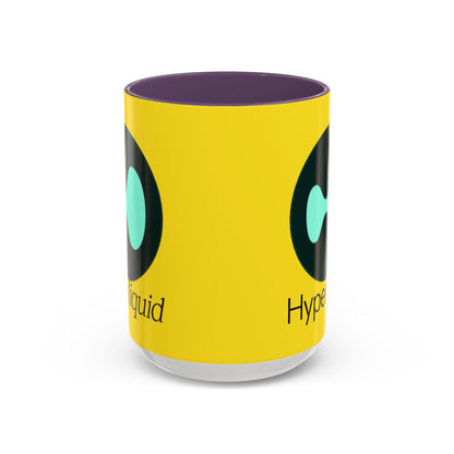 Hyperliquid Black font Yellow Accent Mug by cypherpunkgear.com