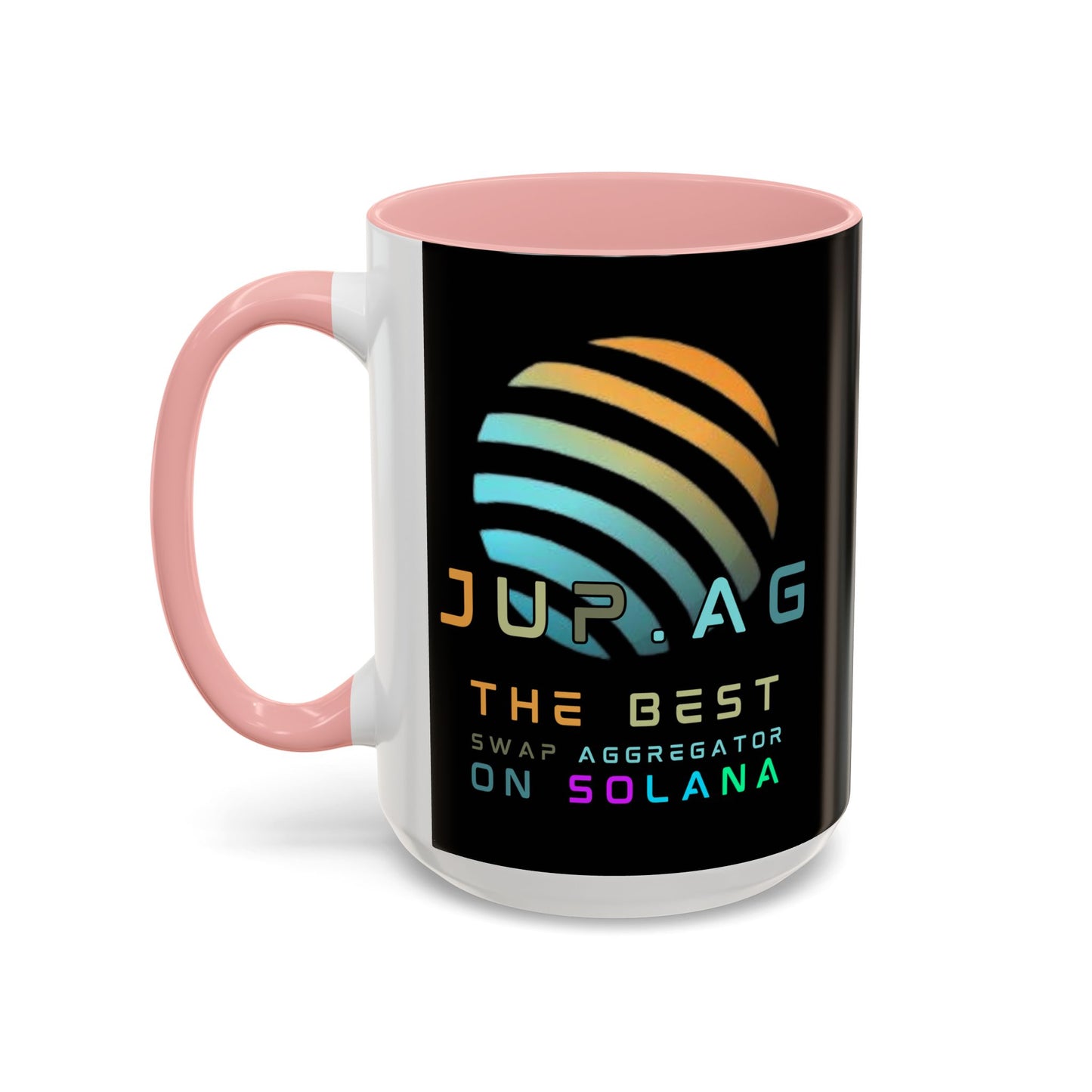 Jupiter (JUP) the best aggregator on Solana Black Accent Mug by cypherpunkgear.com