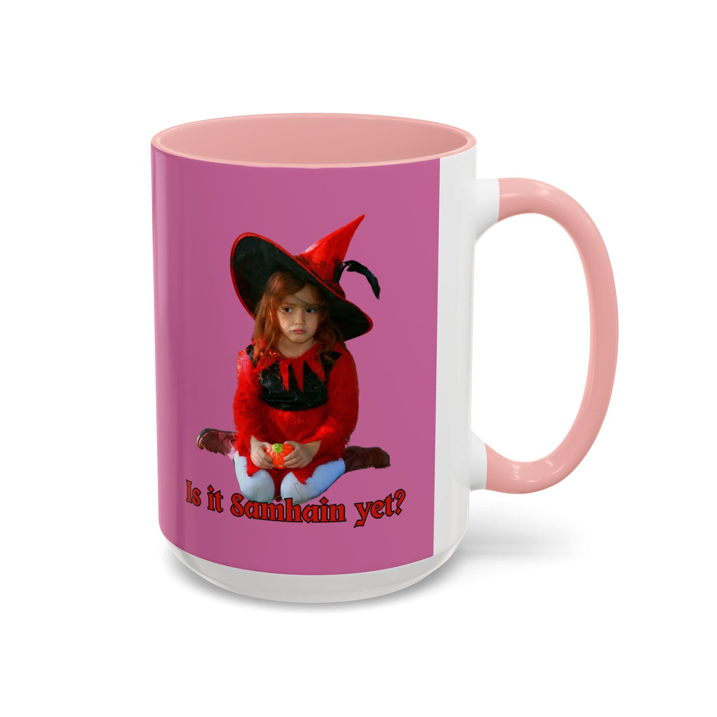 Is it Samhain yet? Pink Accent Mug by CreepyCrafts.boo