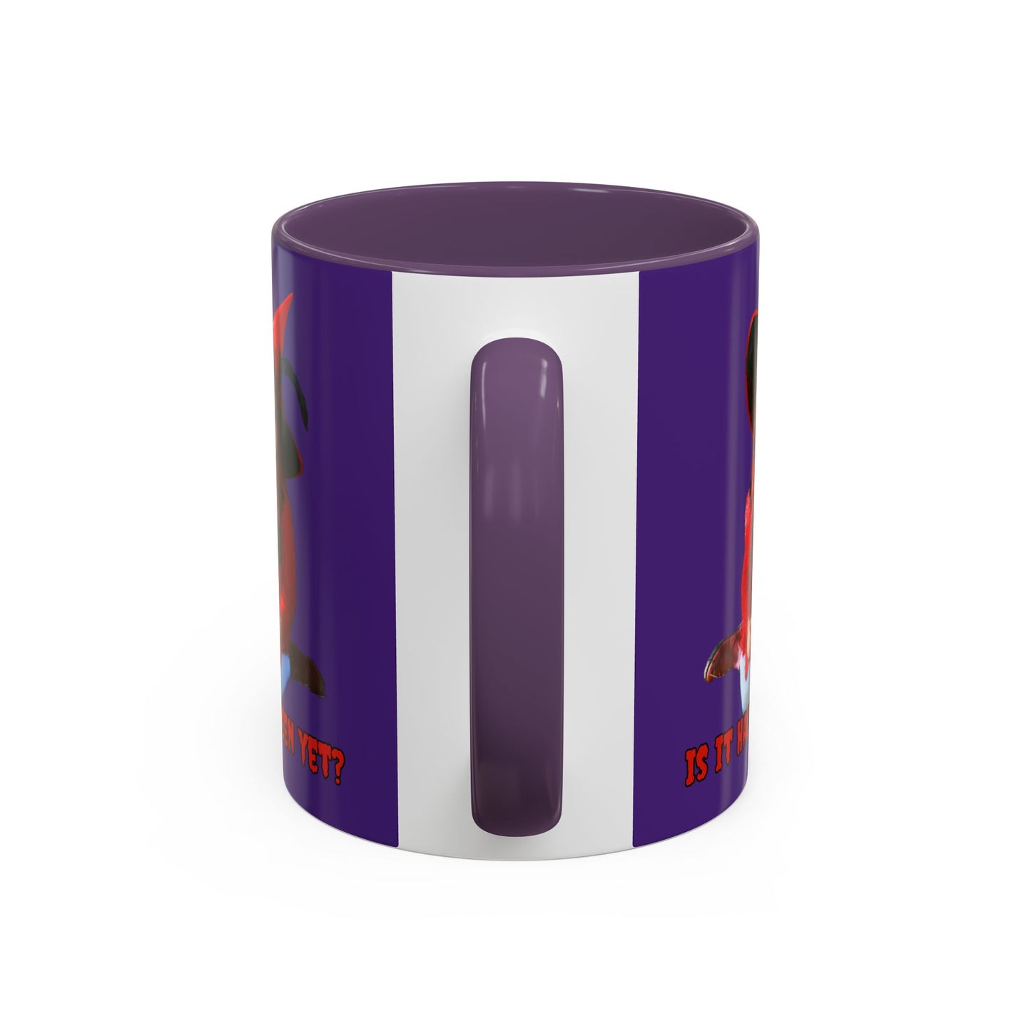 Is it Halloween yet? Dark Purple Accent Mug by CreepyCrafts.boo