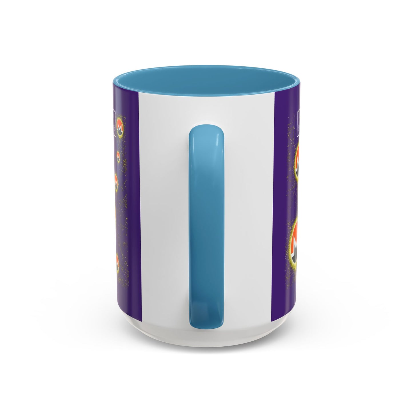 Monero (XMR) don't assume your freedoms are assured Purple Accent Mug by cypherpunkgear.com