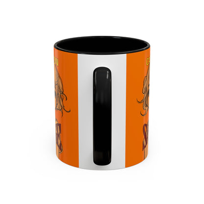 Caution, Savage Orange Accent Mug by cypherpunkgear.com