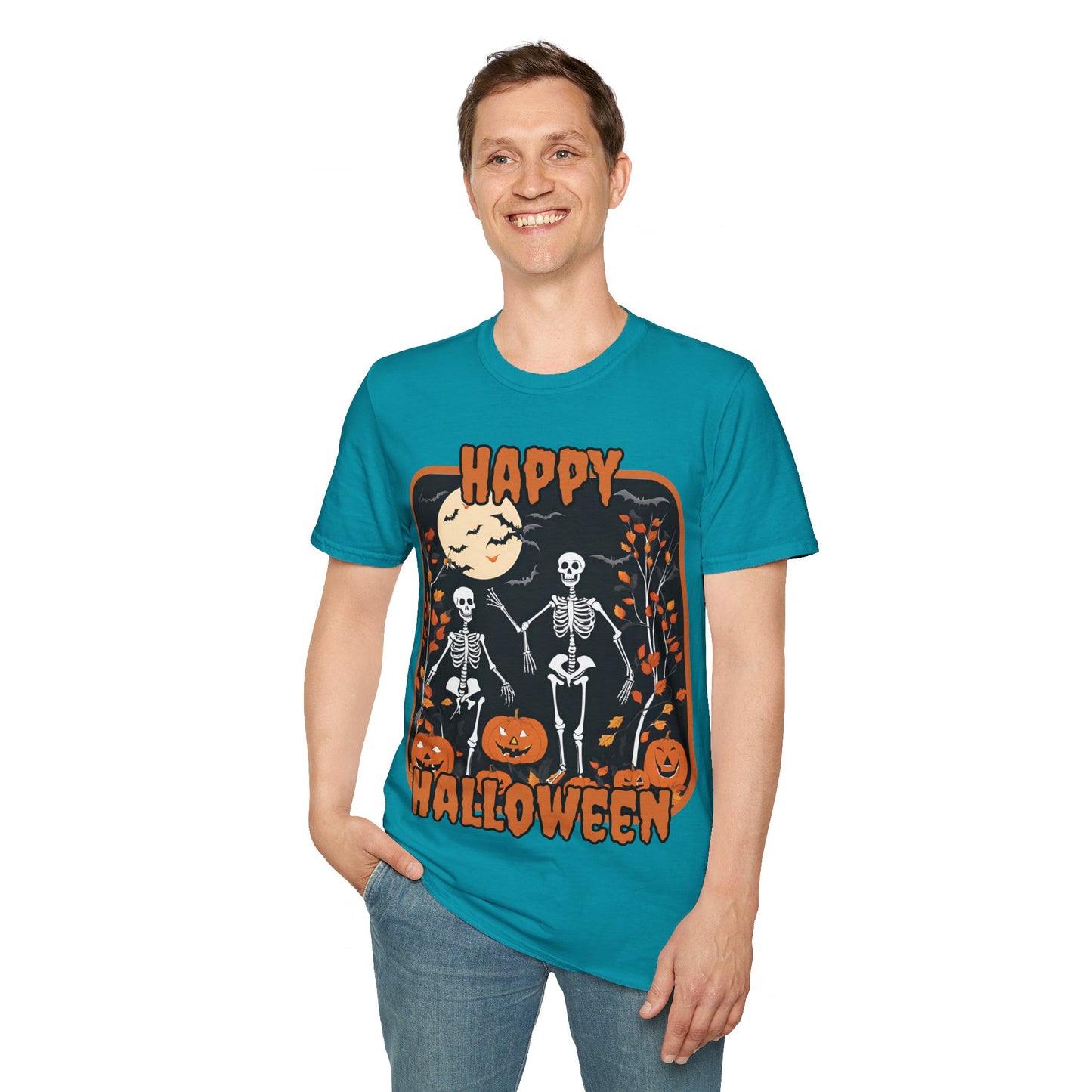 Spooktacular Skeletons of Halloween DKcolors Unisex T-shirt by cypherpunkgear