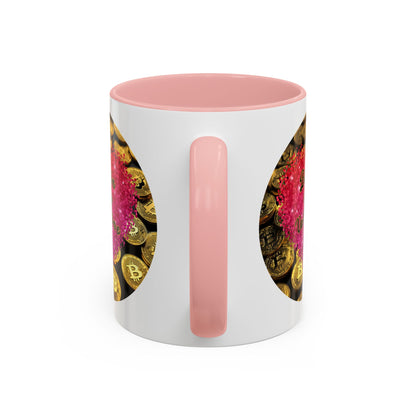 Bitcoin is My Valentine White Accent Mug by cypherpunkgear.com