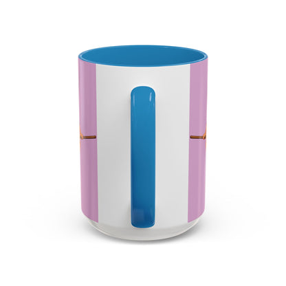 Hazel Hex Pink Accent Mug by CreepyCrafts.boo