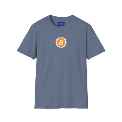2-sided, Bitcoin (BTC) Decentralized Freedom Dark colors Unisex T-Shirt by cypherpunkgear.com