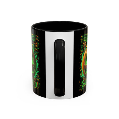 Blessed Samhain Green Jack Black Accent Mug by CreepyCrafts.boo