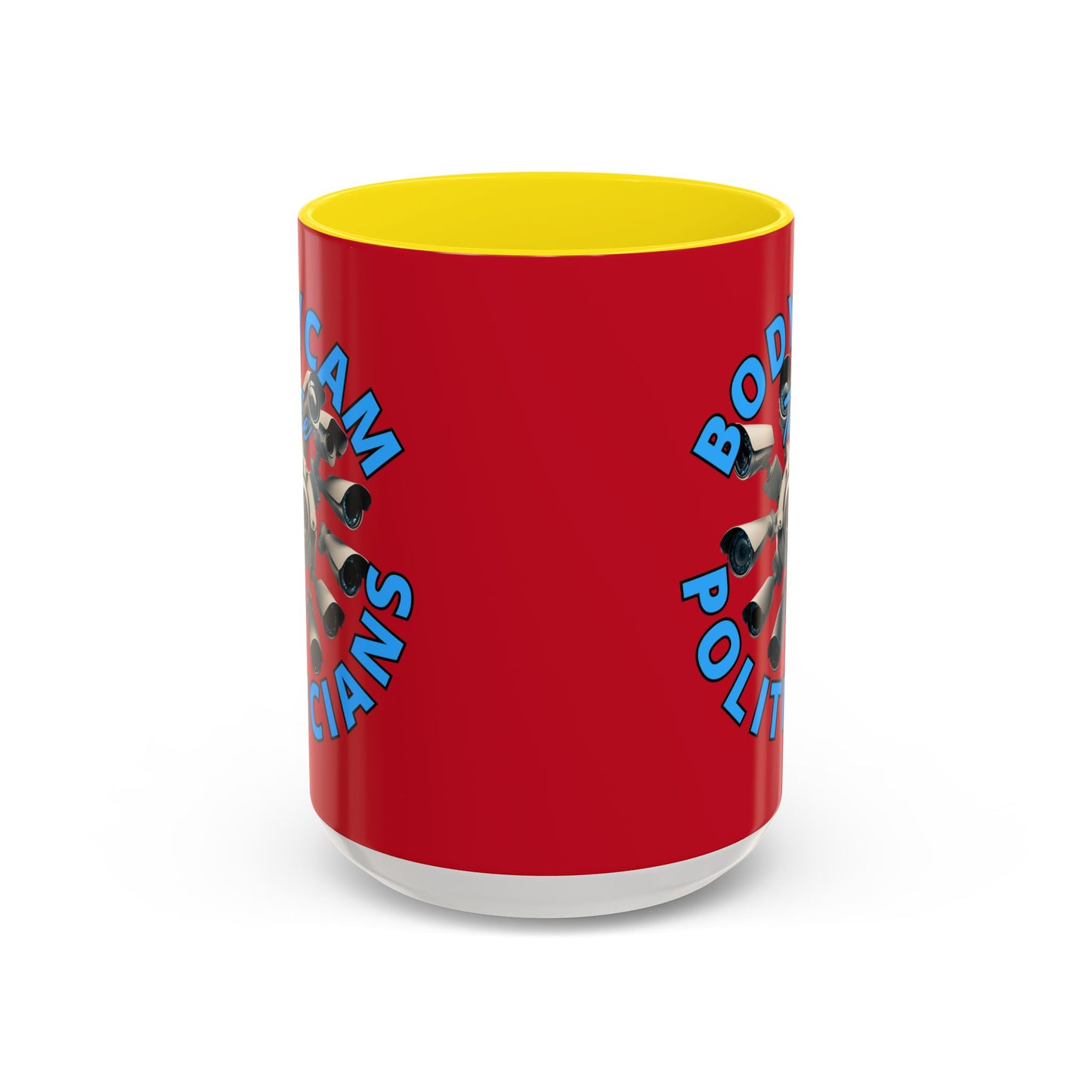 Bodycam the Politicians Cameras Red Accent Mug by cypherpunkgear.com