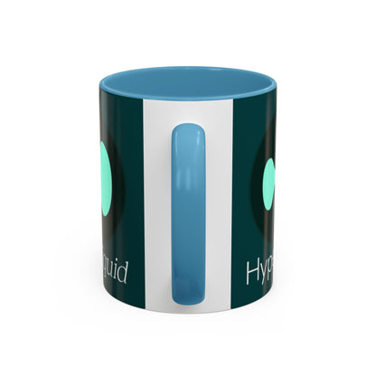 Hyperliquid White font Dark Hyperliquid Accent Mug by cypherpunkgear.com