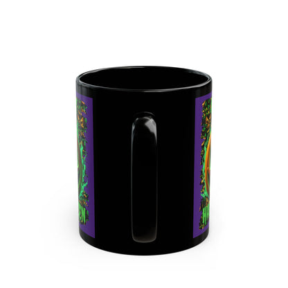 Happy Halloween Green Jack Purple Mug by CreepyCrafts.boo